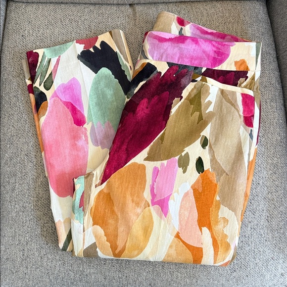 Chico’s Brigitte™ Abstract Floral Slub Pants - Picture 11 of 12